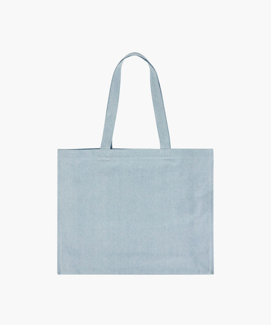 Marithé François Girbaud DRAWING CLASSIC LOGO DENIM ECO BAG light blue