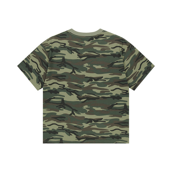 Mahagrid Camo Pattern Basic Logo Crop Tee