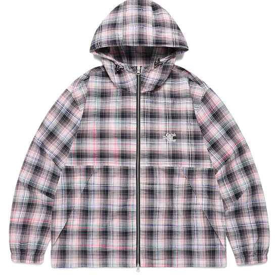 Cavish Hooded Check Wind Breaker