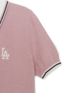 MLB Women's Varsity Color Block Polo Short Sleeve Knit Pullover