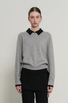 General Idea WOMAN Relaxed Collar Layered Pullover