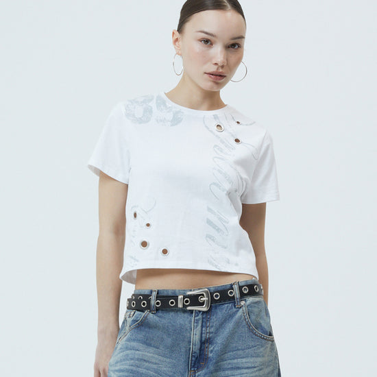 Mahagrid Truth Eyelet Tee