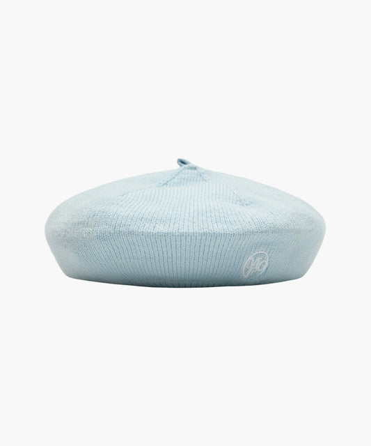 Marithé François Girbaud ENFANT EMBROIDERY KNIT BERET light beige