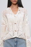 General Idea WOMAN Cable Crochet Cardigan