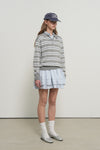 General Idea WOMAN Multi Stripe Loose Collar Knit