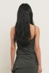 General Idea WOMAN Built-in Cap Backless Sleeveless [CHARCOAL]