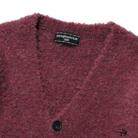 Nice Ghost Club Boucle 3Stars Logo Cardigan [Pink]