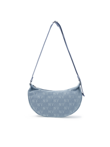 MLB Classic Monogram Denim Vintage Hobo Bag