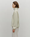 Marithé François Girbaud Classic Logo Half Neck Fleece Sweatshirt Ivory