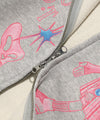 Nice Ghost Club Star Shoes Girl Hoodie Zip Up [Light Grey]