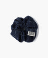 Marithé François Girbaud Classic Logo Denim Pattern Hair Scrunchie Blue