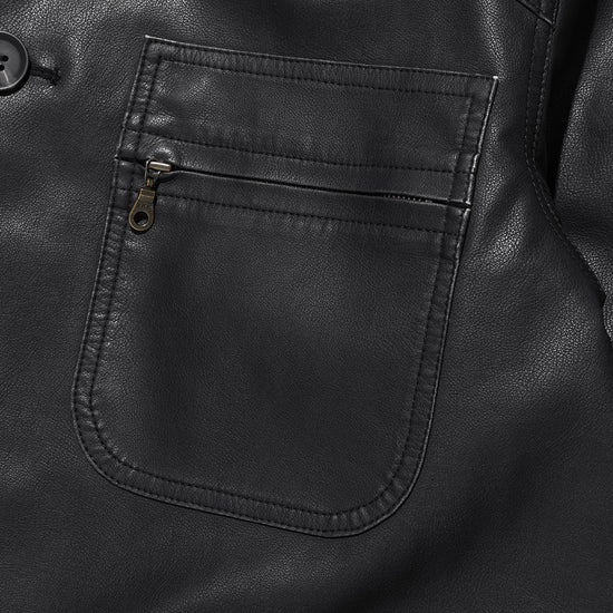 Nice Ghost Club PU Leather Work Car Coat