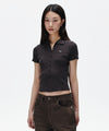 Mahagrid Button-Up Collar Knit