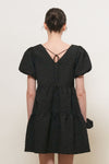 General Idea WOMAN Wrinkle Volume Puff One-Piece [BLACK]