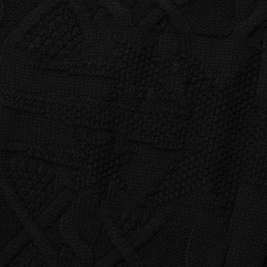 Nice Ghost Club 3 Stars Cable Knit [Black]