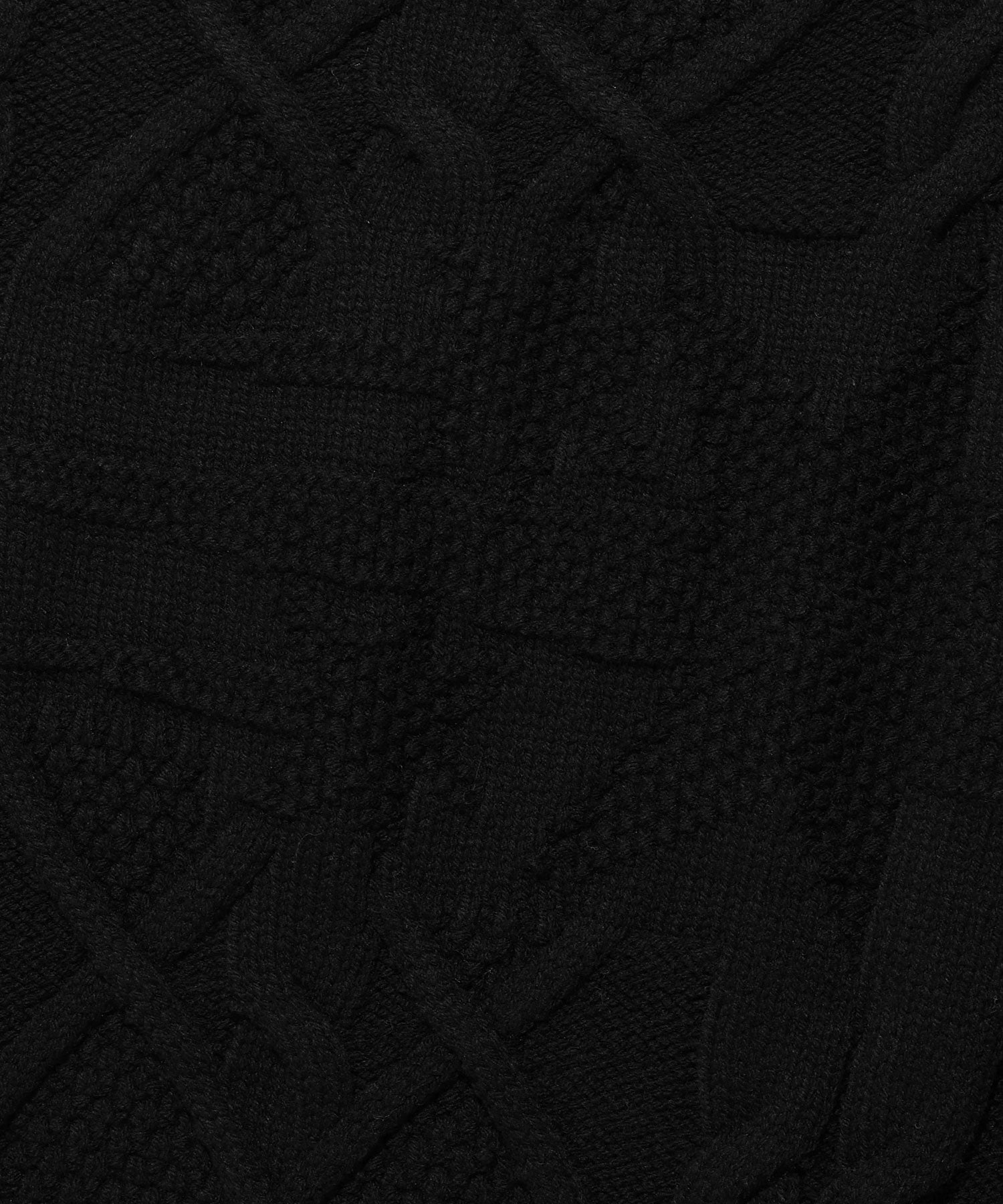 Nice Ghost Club 3 Stars Cable Knit [Black]