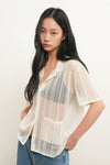 General Idea WOMAN Loose Fit Crochet Lace Half Cardigan