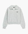 Marithé François Girbaud W DOODLE CLASSIC LOGO COLLAR SWEATSHIRT light heather gray