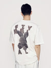 ADLV Fuzzy Font Rabbit Short Sleeve T-Shirt
