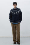 General Idea UNISEX Wool Snow Nordic Pullover