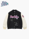 ADLV NC DINOS X ADLV OVERSIZED VARSITY JACKET BLACK