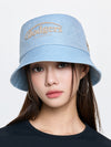MLB Vintage Denim Curve Logo Bucket Hat