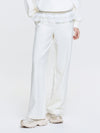 MLB Women's Basic Lace Ruffle Semi Wide Pants