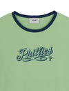 MLB Women's Lettering Slim Semi Crop Linger T-shirts
