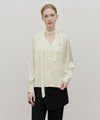 Marithé François Girbaud Women's V-Neck Tie Blouse