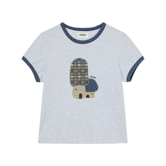 AEAE Mushroom Applique Tee