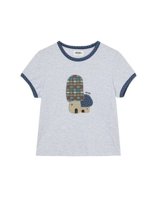 AEAE Mushroom Applique Tee