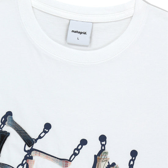 Mahagrid BONES N CHAIN TEE [WHITE]