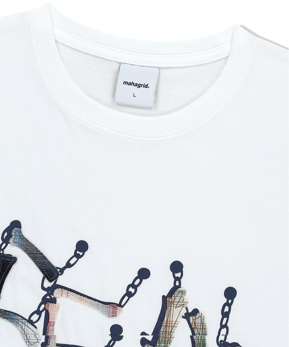 Mahagrid BONES N CHAIN TEE [WHITE]