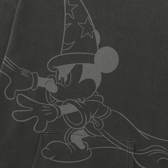 Nice Ghost Club Fantasia Mickey Mouse Pigment Hoodie in Charcoal