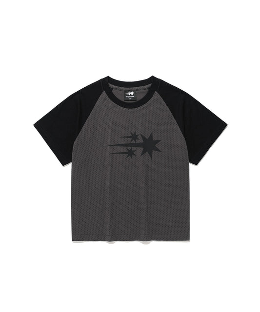 Nice Ghost Club 3 Star Dot Raglan Crop Tee