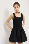 General Idea Women's Jersey Top Balloon One-Piece Dress [Black]