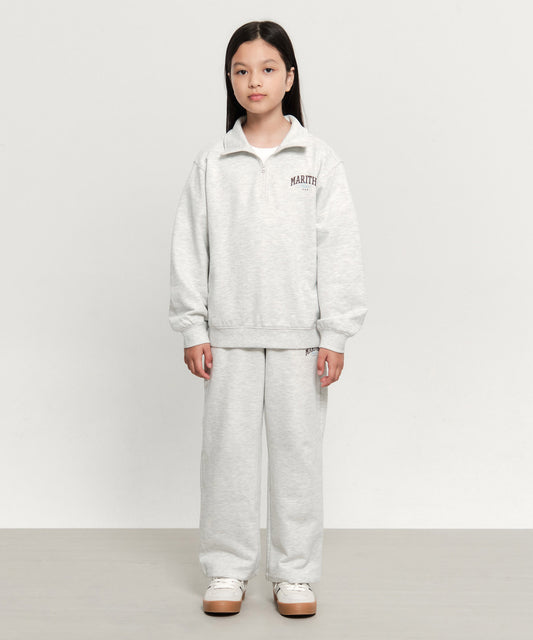 Marithé François Girbaud Kids Half Zip-Up Sweat Set-Up
