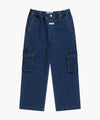 Marithé François Girbaud Kids Straight Cargo Denim Pants
