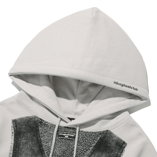 Nice Ghost Club Vest Print Hoodie [Light Grey]