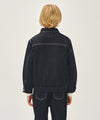 Marithé François Girbaud Kids Classic Logo Denim Zip-Up Jacket Dark Blue