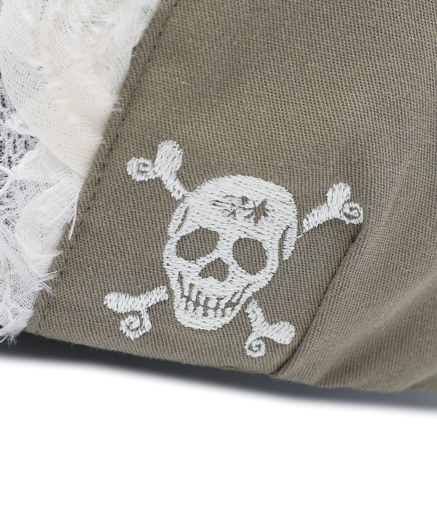 Nice Ghost Club Flower Lace Skull Hunting Cap