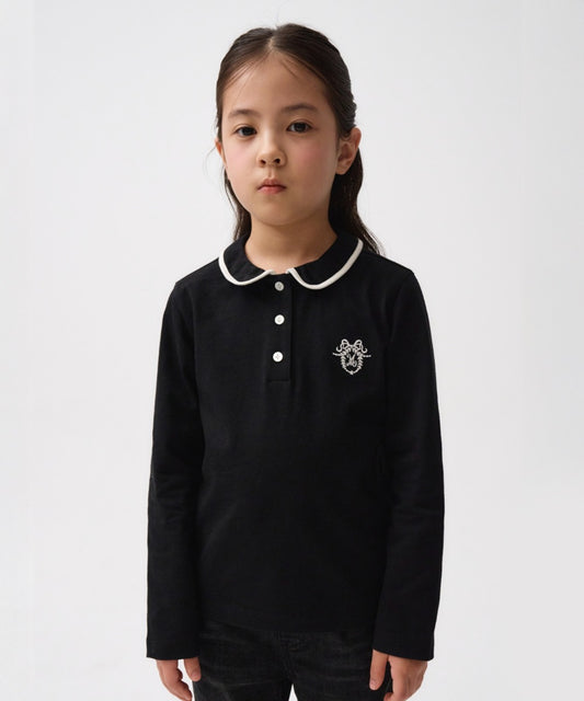 Marithé François Girbaud Kids Wing Collar Long Sleeve