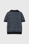 General Idea WOMAN Stripe Collar Half Knit