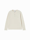 ADLV ADLV Henley Neck Waffle Long Sleeve T-Shirt