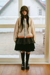 Nice Ghost Club Color Block Knit Cardigan