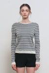 General Idea WOMAN Stripe Layered Pullover