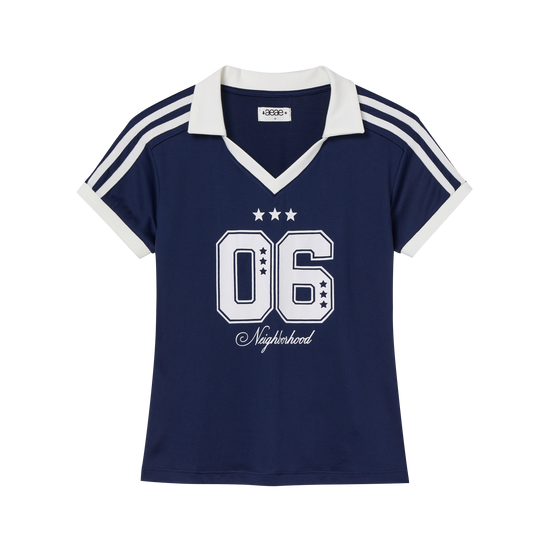 AEAE Collar Jersey Navy
