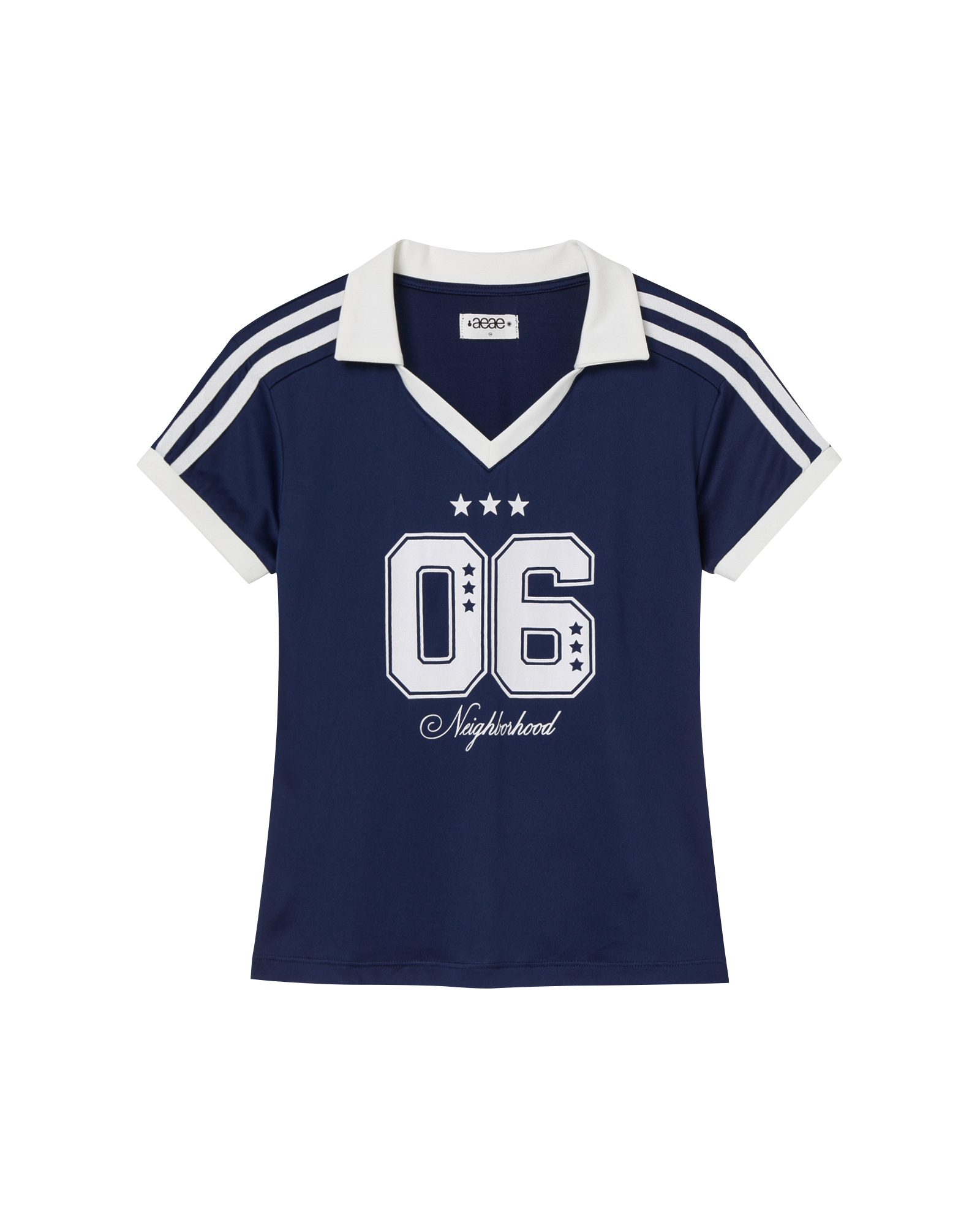 AEAE Collar Jersey Navy