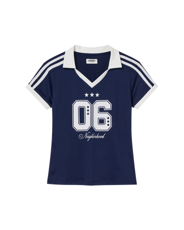 AEAE Collar Jersey Navy
