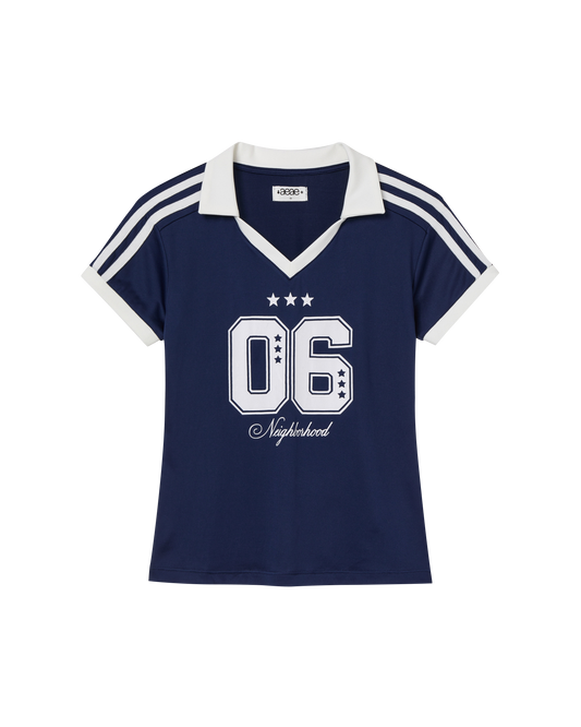 AEAE Collar Jersey Navy